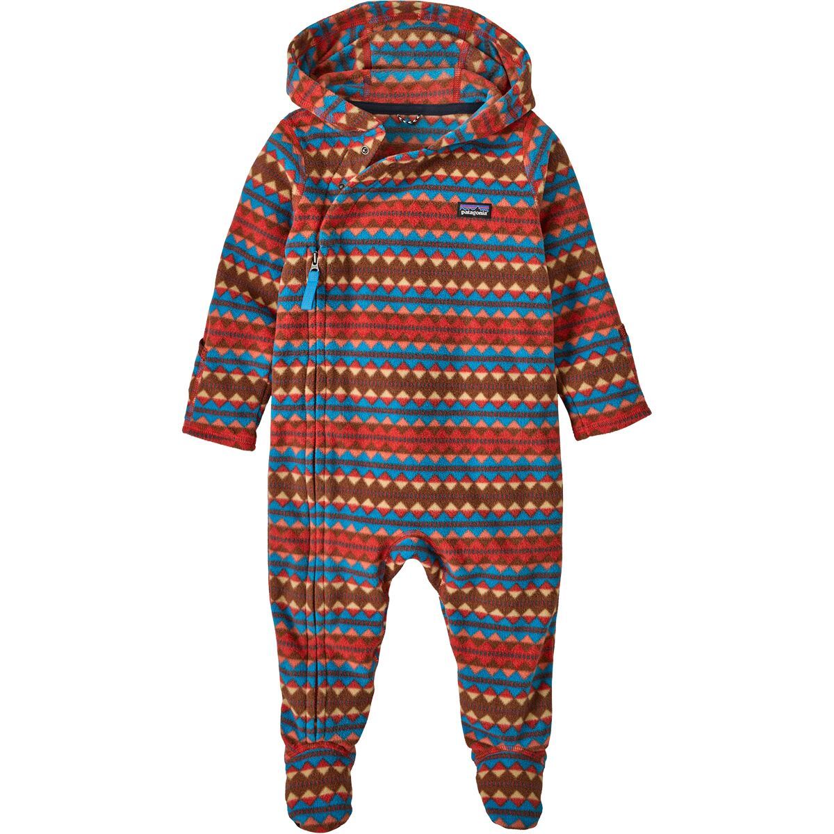 Image of Patagonia Micro D Bunting - Infants' Diamond Stripe: Sizzle Red, 6M