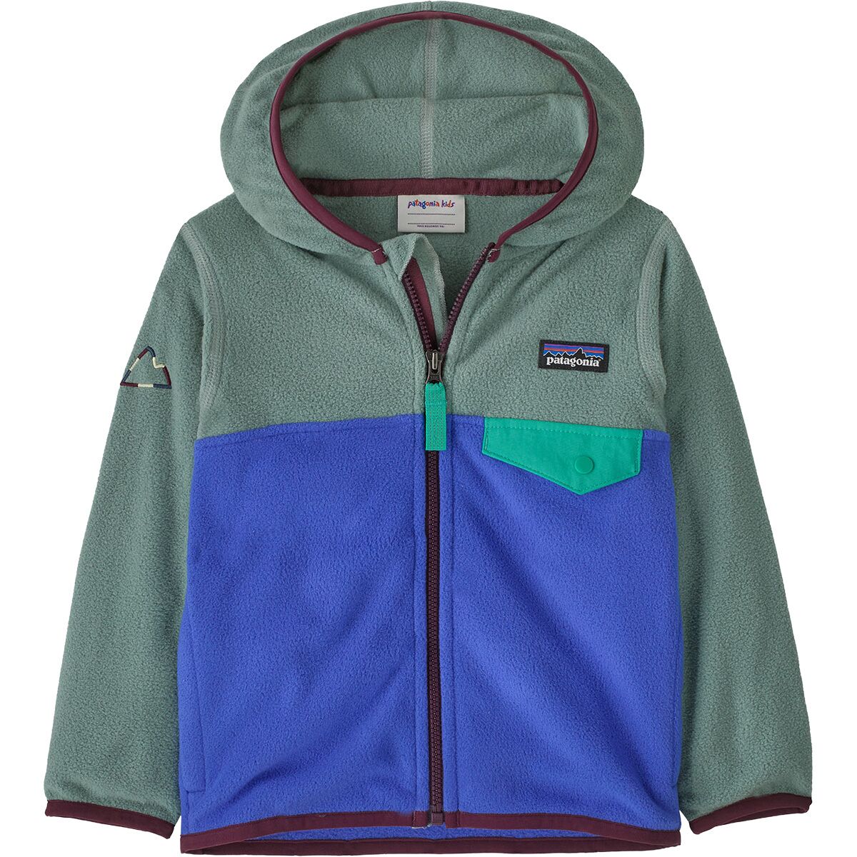 Image of Patagonia Micro D Snap-T Fleece Jacket - Infants' Fitz Roy Massif/Eddy Blue, 18M