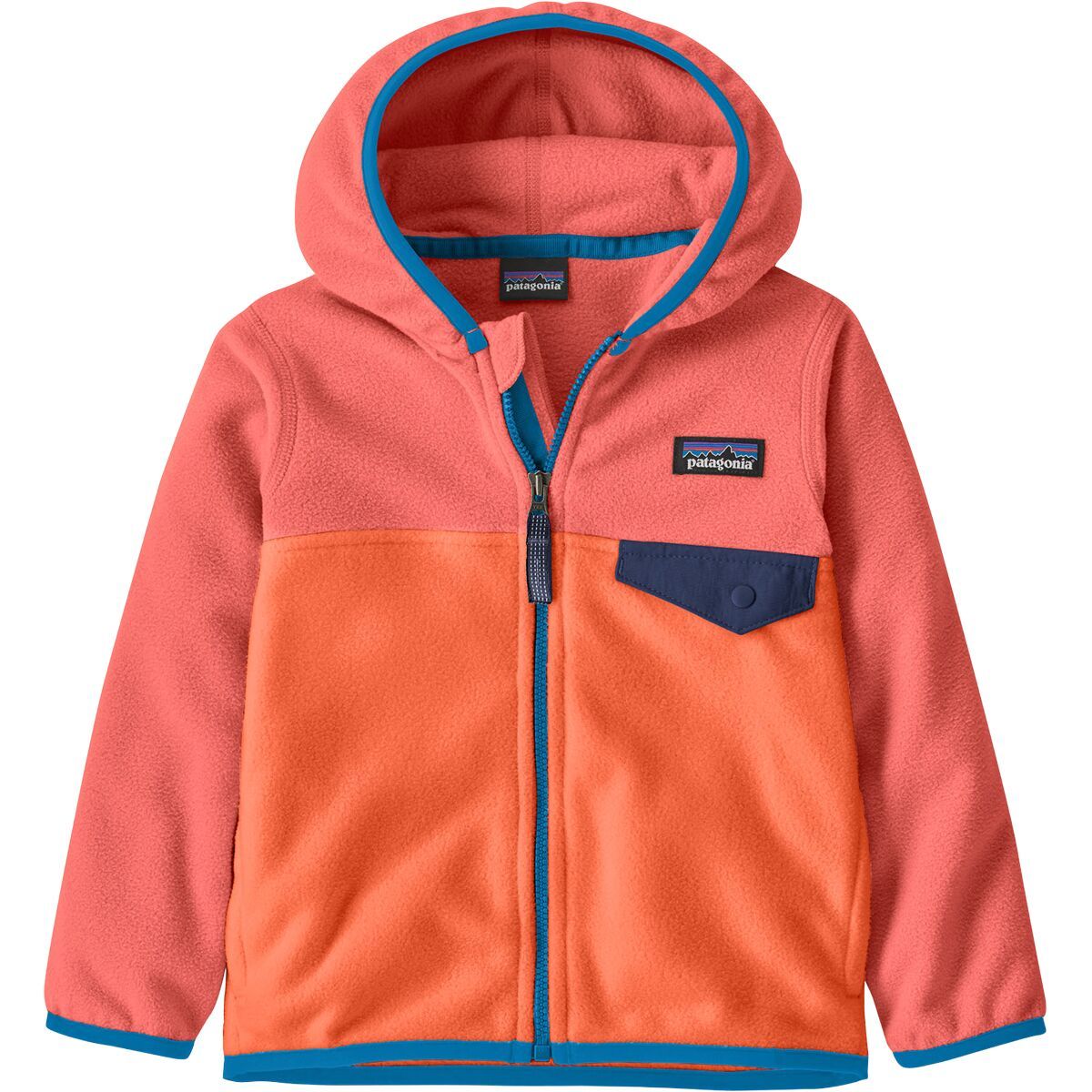 Image of Patagonia Micro D Snap-T Fleece Jacket - Infants' Orange Peel, 18M