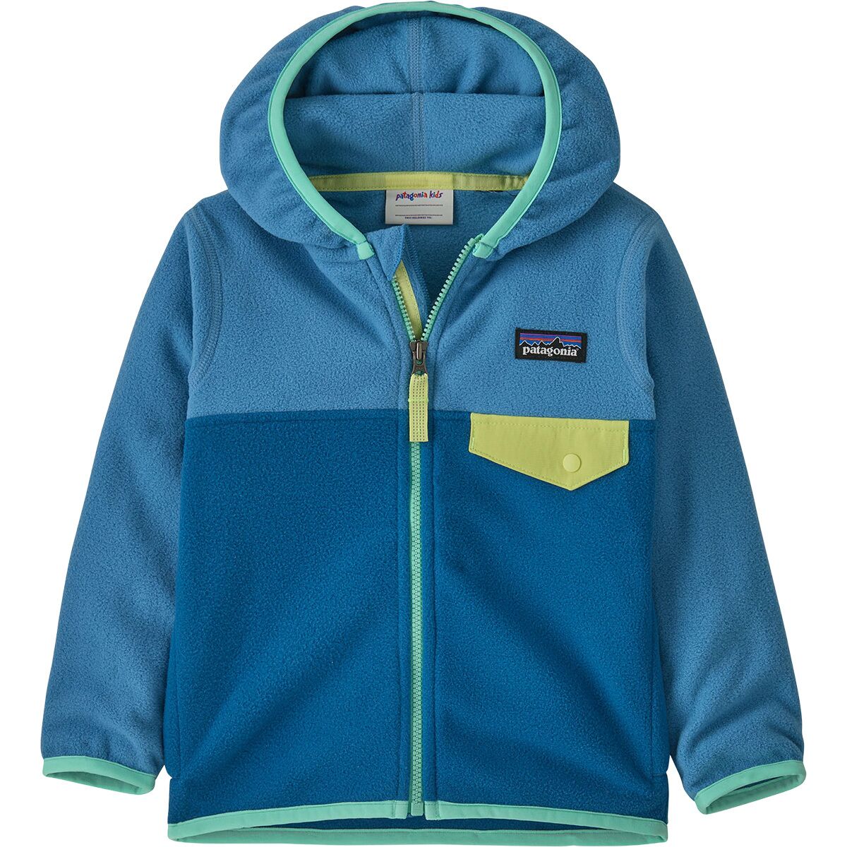 Image of Patagonia Micro D Snap-T Fleece Jacket - Toddlers' Aquatic Blue, 3T