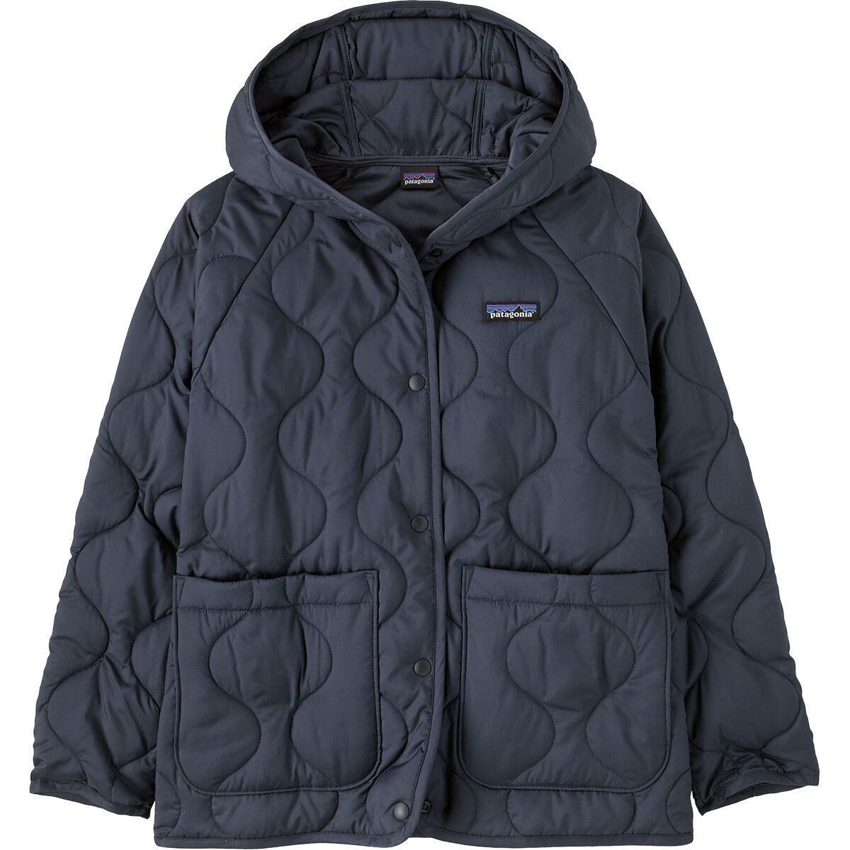 Image of Patagonia Quilted Puffer Jacket - Kids' Smolder Blue, XS