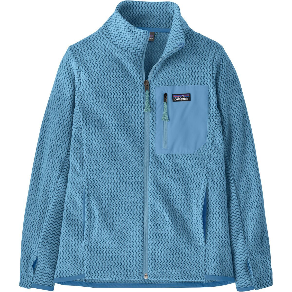 Image of Patagonia R1 Air Full-Zip Jacket - Kids' Shore Blue, XL