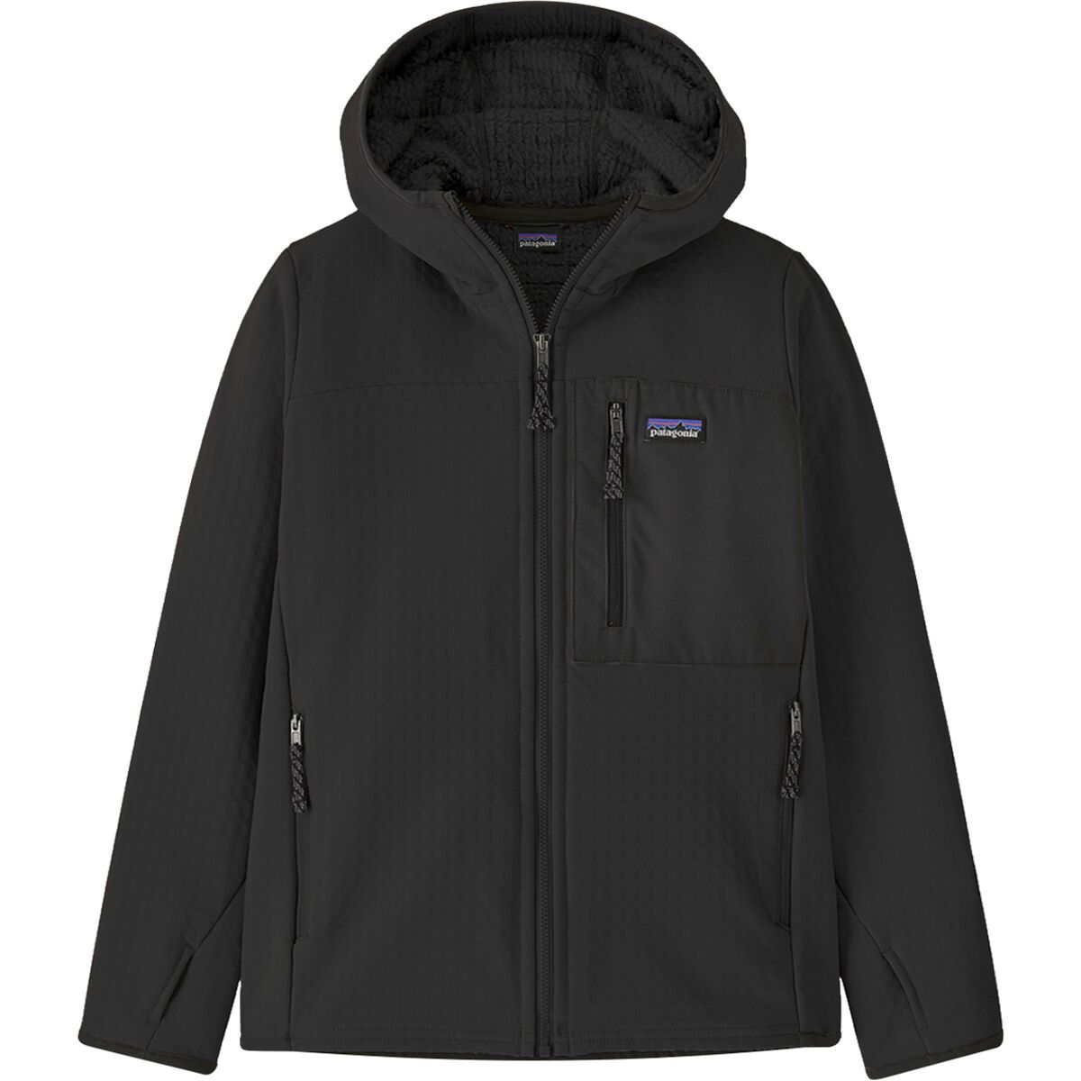 Image of Patagonia R2 TechFace Hooded Jacket - Kids' Black, M