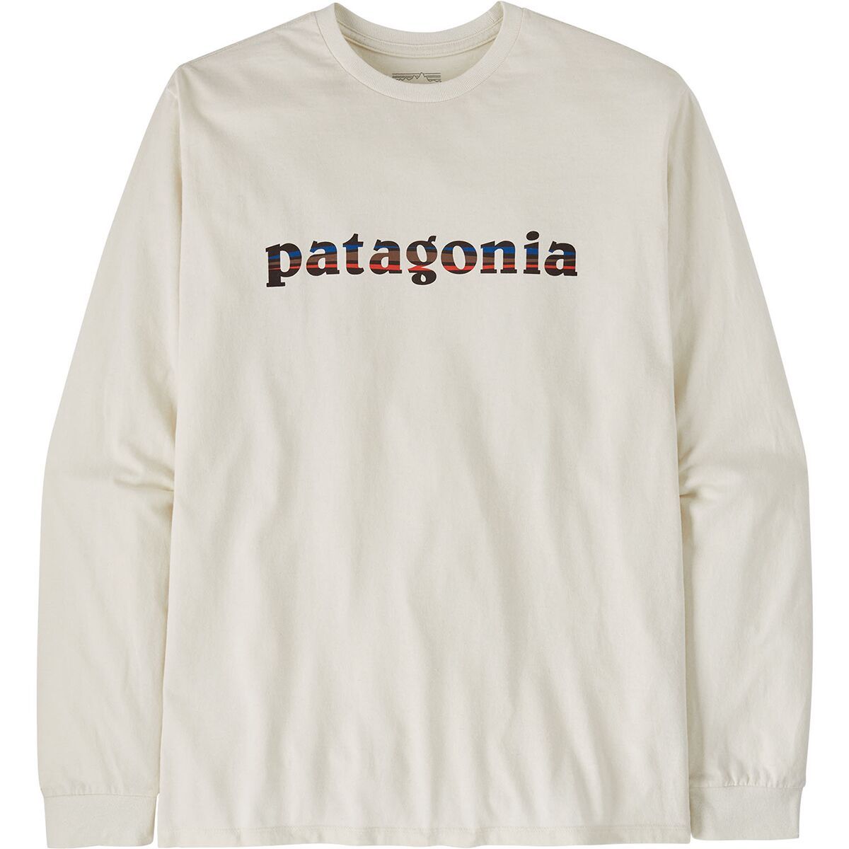 Image of Patagonia 73 Text Logo Long-Sleeve Responsibili-Tee - Men's Birch White, XL
