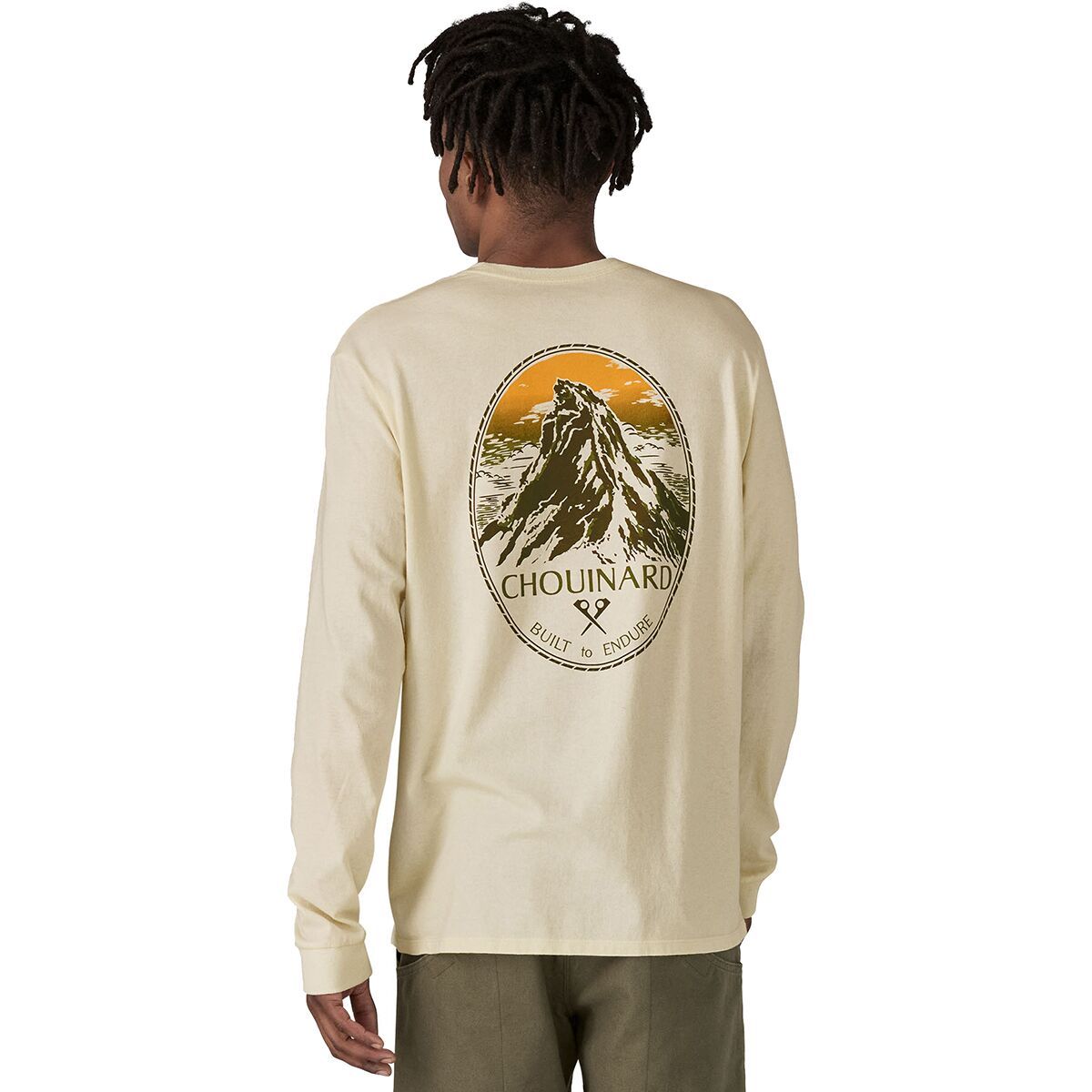 Image of Patagonia Chouinard Crest Long-Sleeve Responsibili-Tee - Men's Birch White, XXL