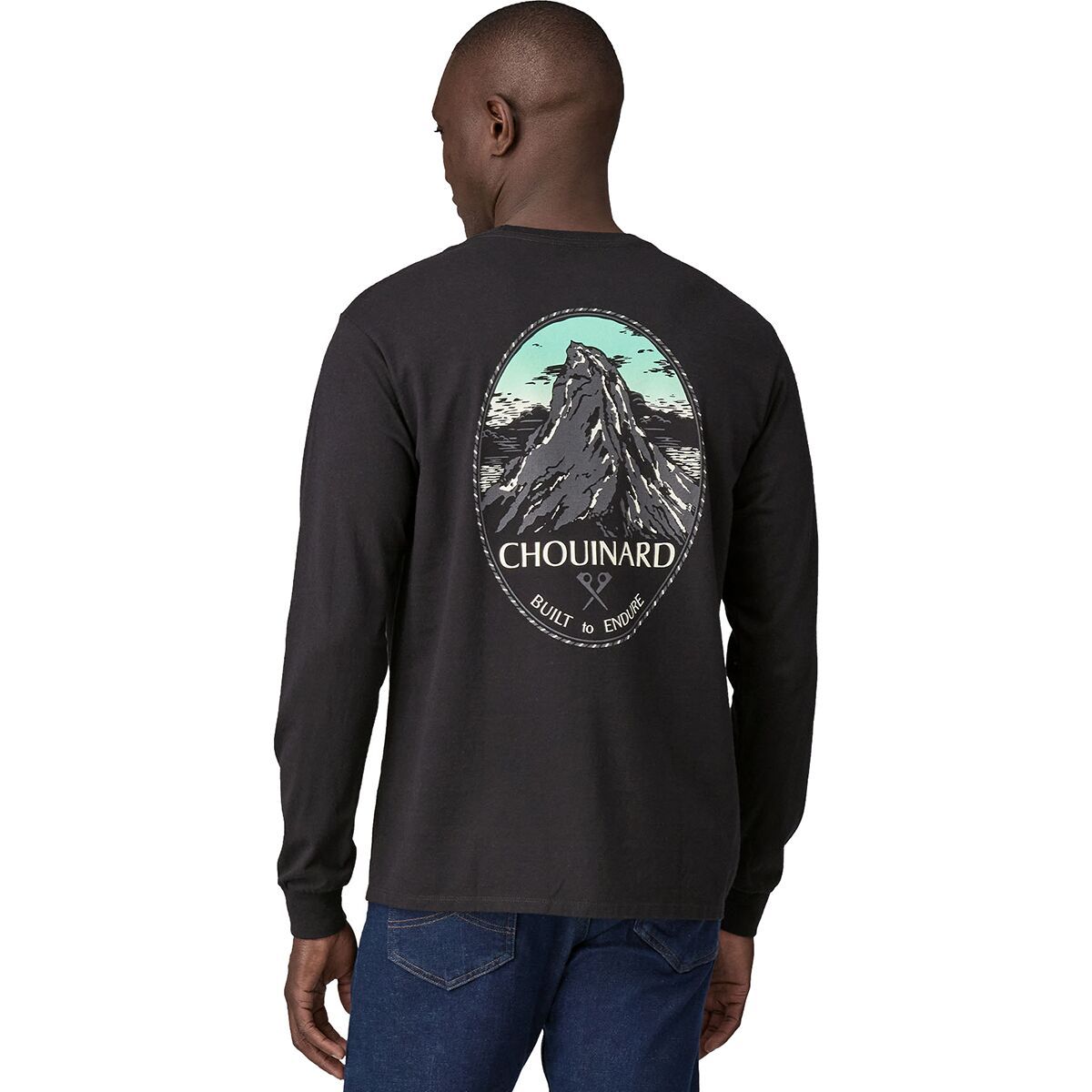 Image of Patagonia Chouinard Crest Long-Sleeve Responsibili-Tee - Men's Black, XXL