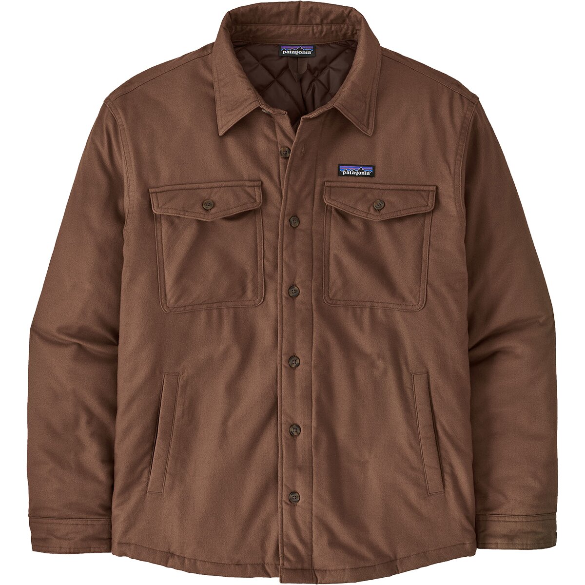 Image of Patagonia Lightweight Insulated Fjord Flannel Shirt - Men's Berm Brown, XL