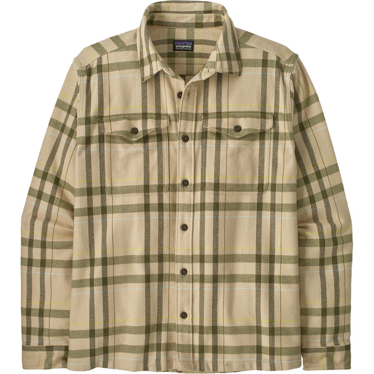 Image of Patagonia Organic Cotton MW Long-Sleeve Fjord Flannel Shirt - Men's King: Natural, S