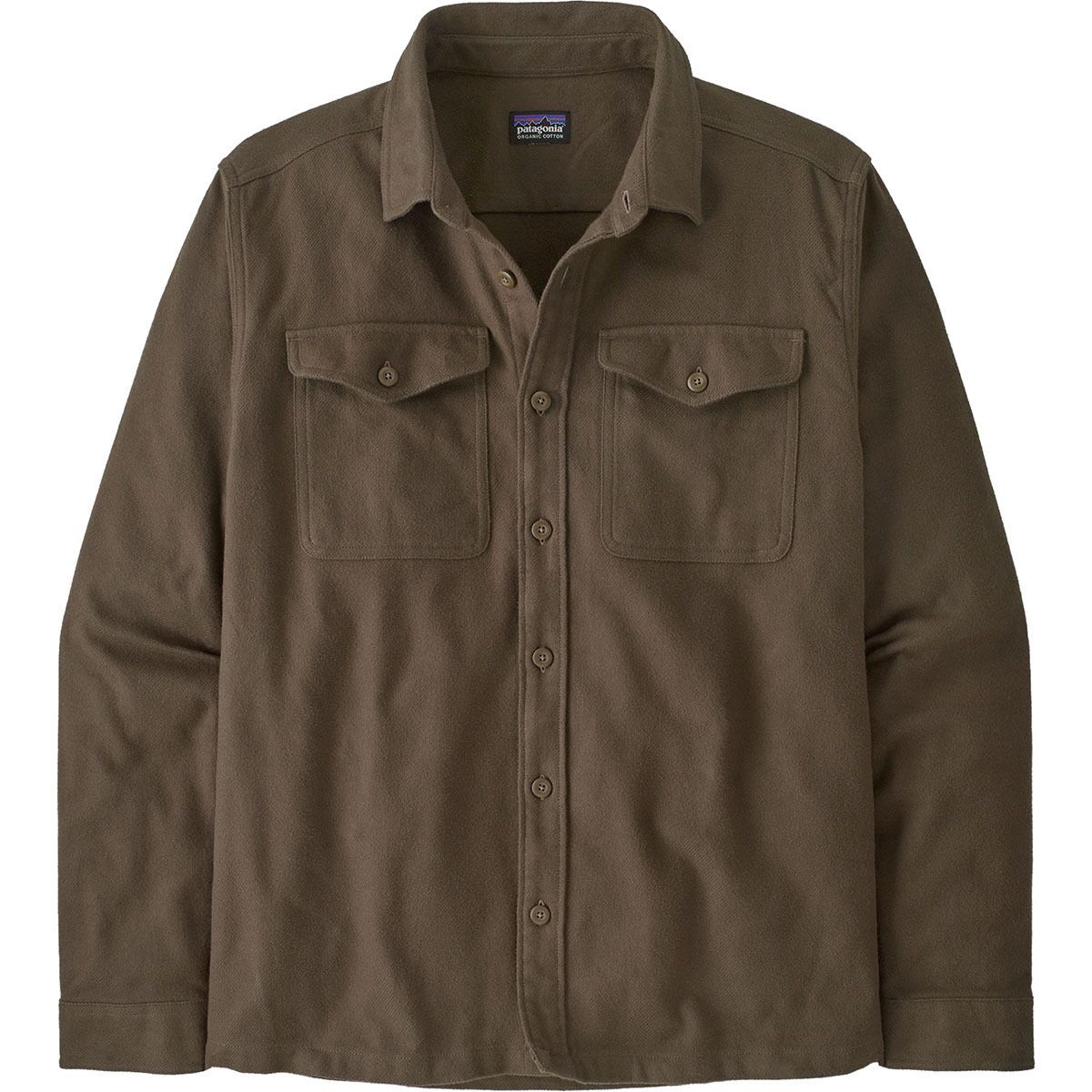 Image of Patagonia Organic Cotton MW Long-Sleeve Fjord Flannel Shirt - Men's Whole Weave: Marlow Brown, L