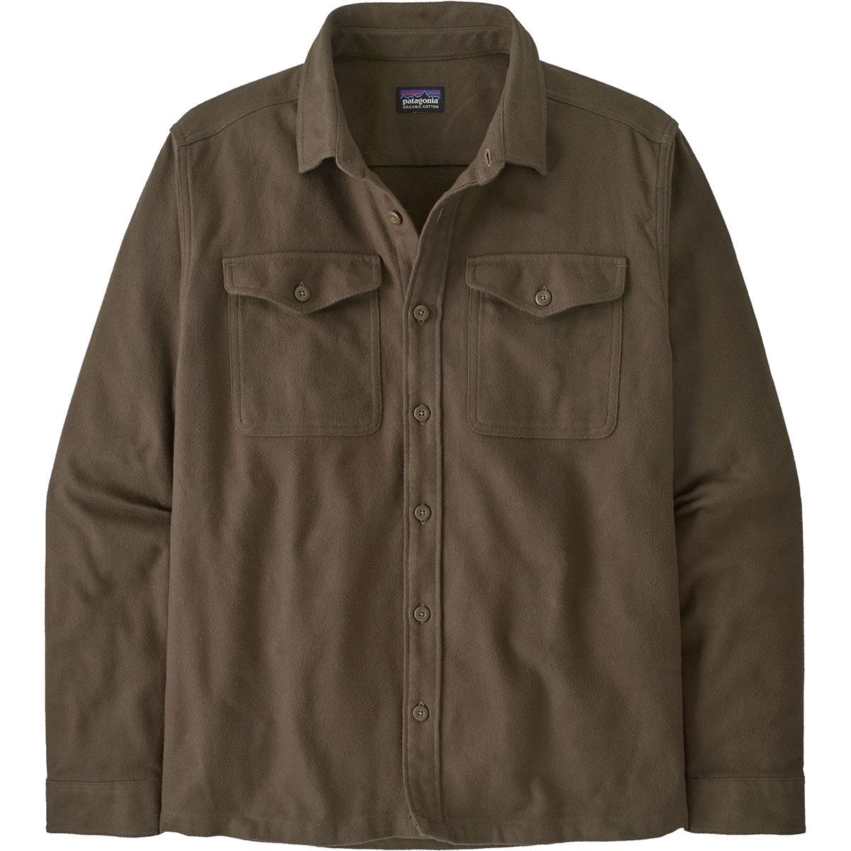 Image of Patagonia Organic Cotton MW Long-Sleeve Fjord Flannel Shirt - Men's Whole Weave: Marlow Brown, M