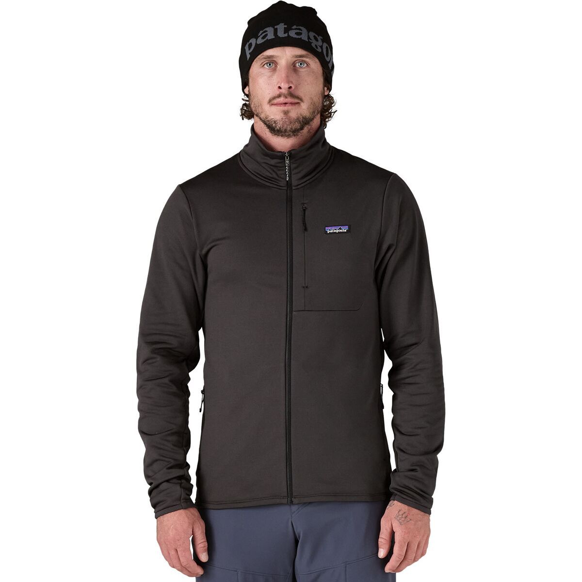 Image of Patagonia R1 Thermal Jacket - Men's Black, XXL