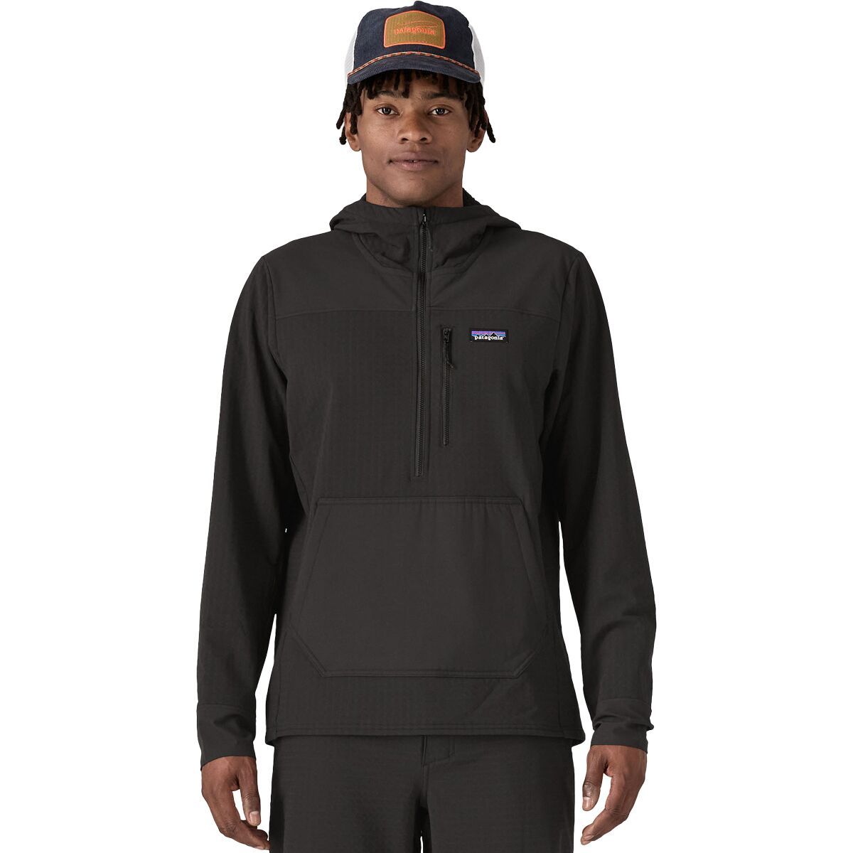 Patagonia R2 TechFace Pullover - Men's Black, XL