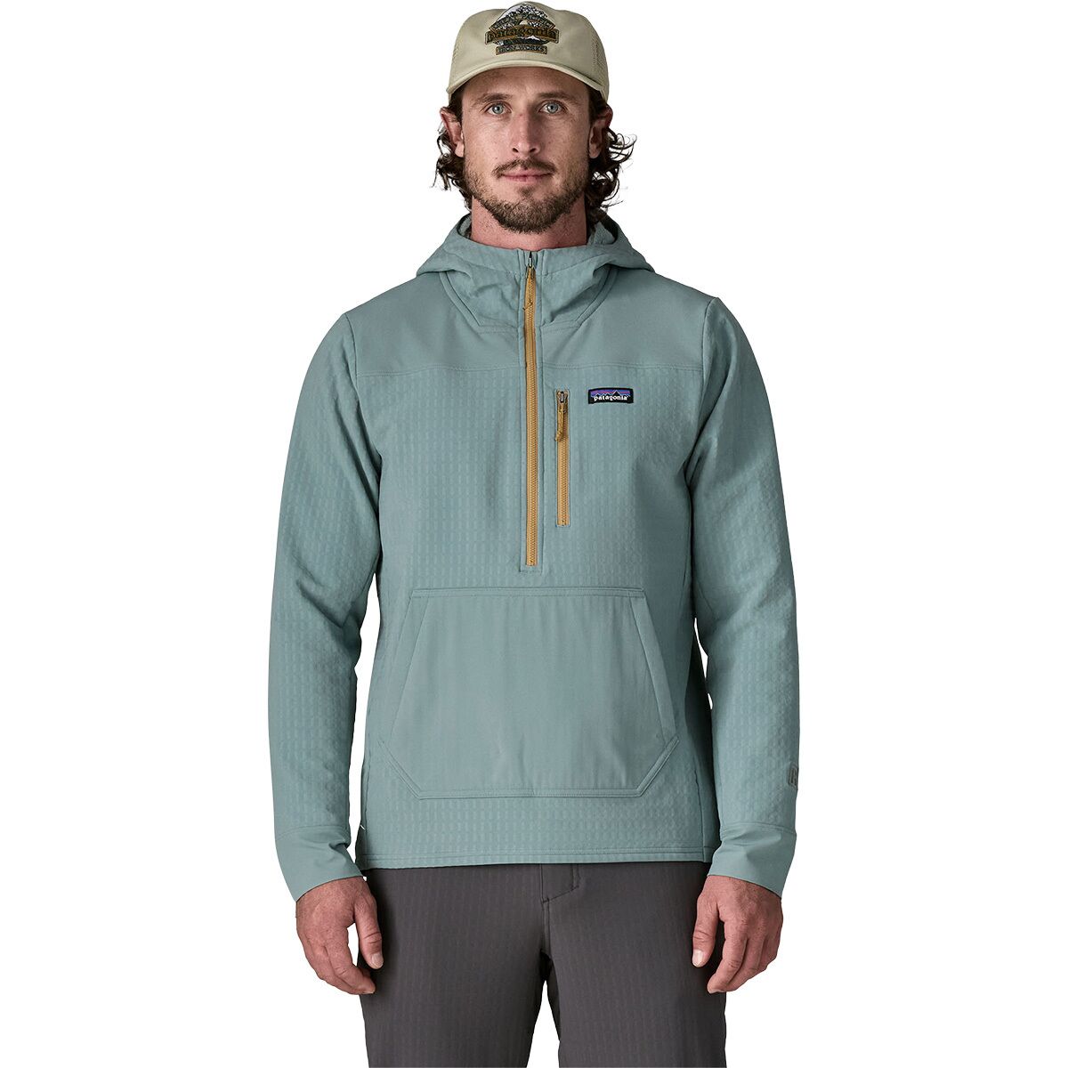 Image of Patagonia R2 TechFace Pullover - Men's Blue Sage, S