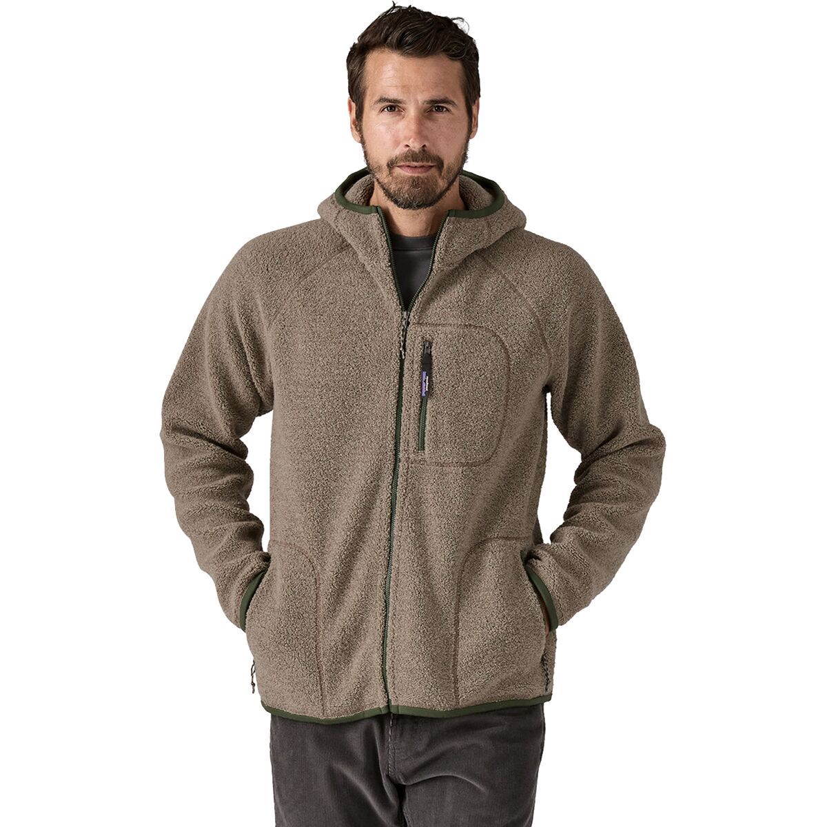 Patagonia Reclaimed Fleece Hooded Jacket - Men's  in Seabird Gray
