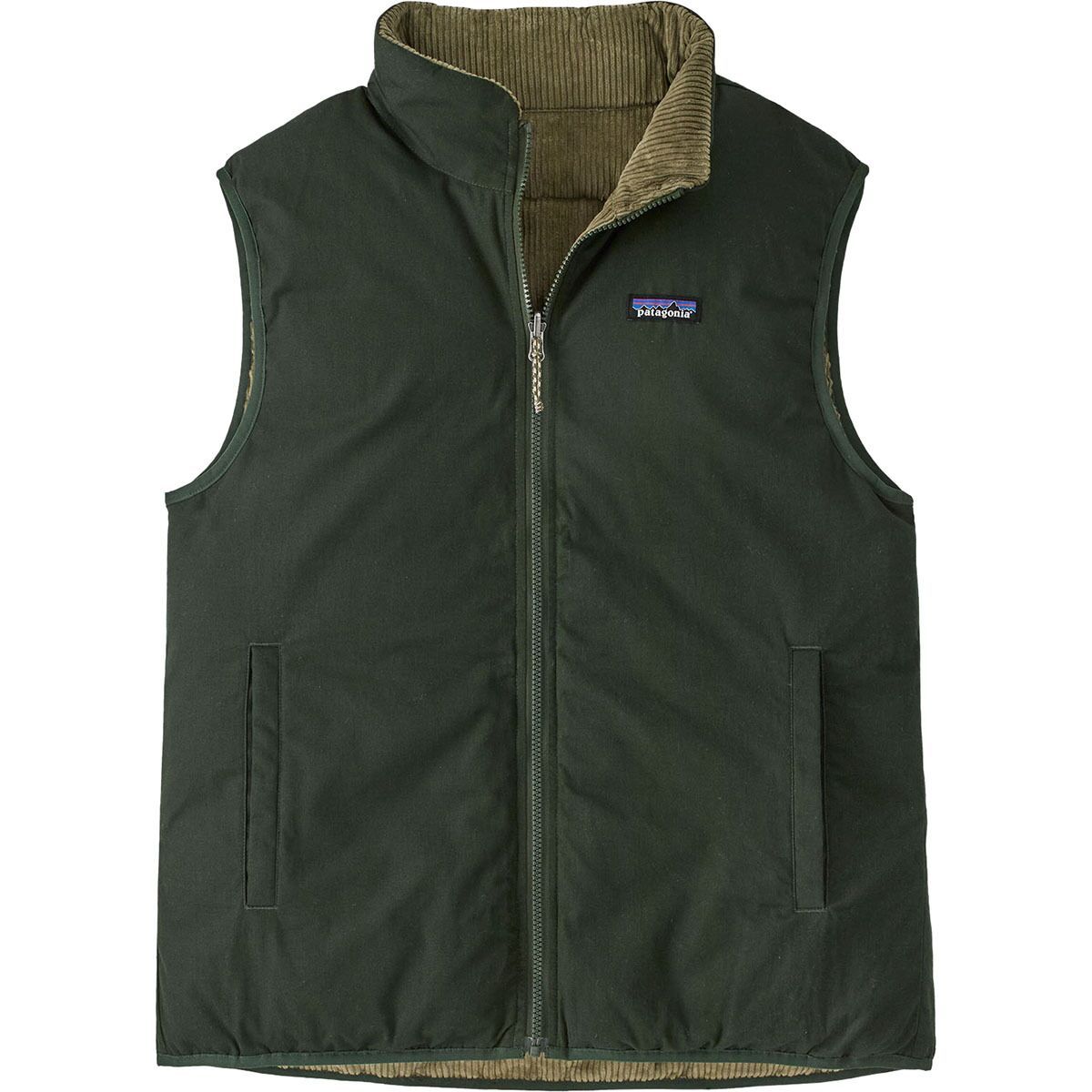Image of Patagonia Reversible Cotton Down Vest Old Growth Green, XL