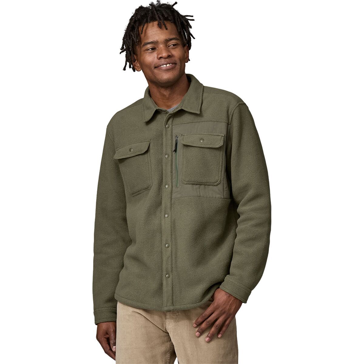 Image of Patagonia Synchilla Shirt Jacket - Men's Basin Green, L