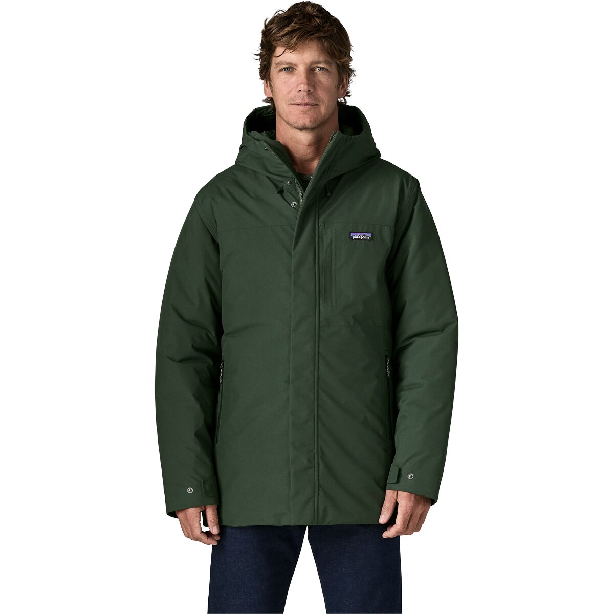 Image of Patagonia Windshadow Waterproof Parka - Men's Treeline Green, XL