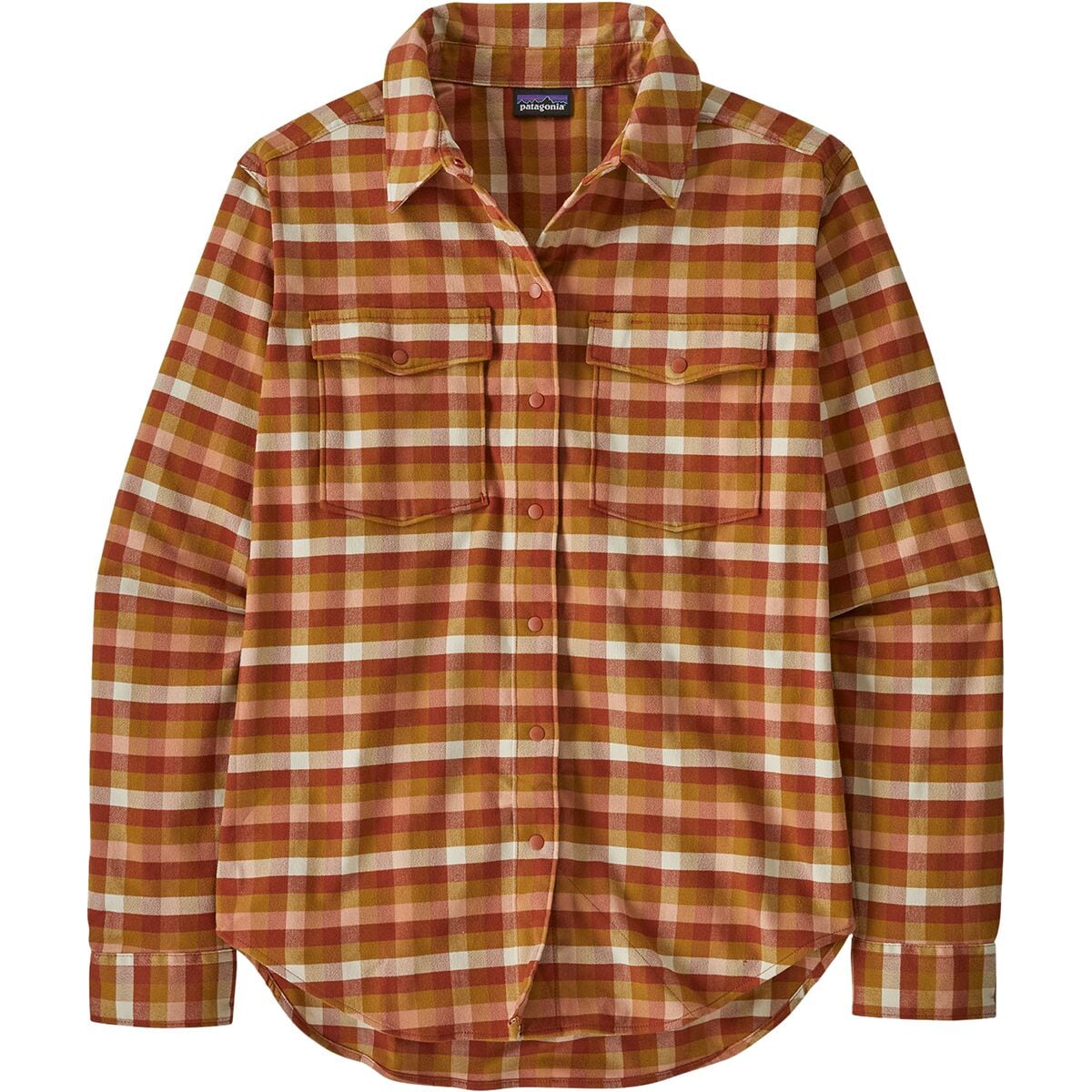 Image of Patagonia Canyonite Flannel Shirt - Women's Camp Out/Burnished Red, M