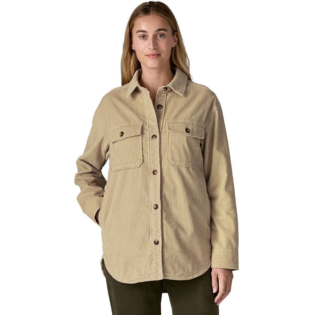 Image of Patagonia Corduroy Overshirt Jacket - Women's Dark Natural, XL