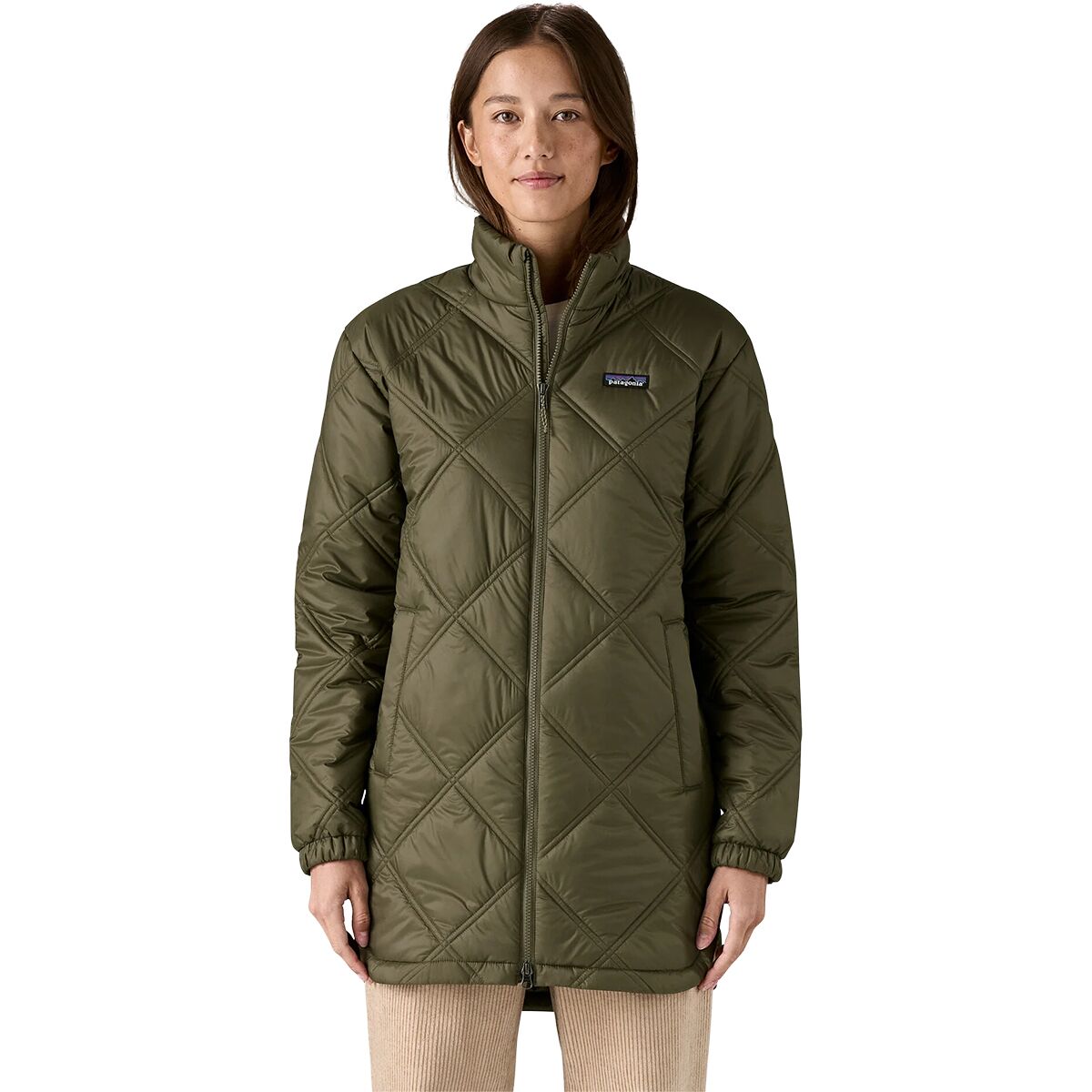 Image of Patagonia Pine Bank Insulated Parka - Women's Basin Green, XS