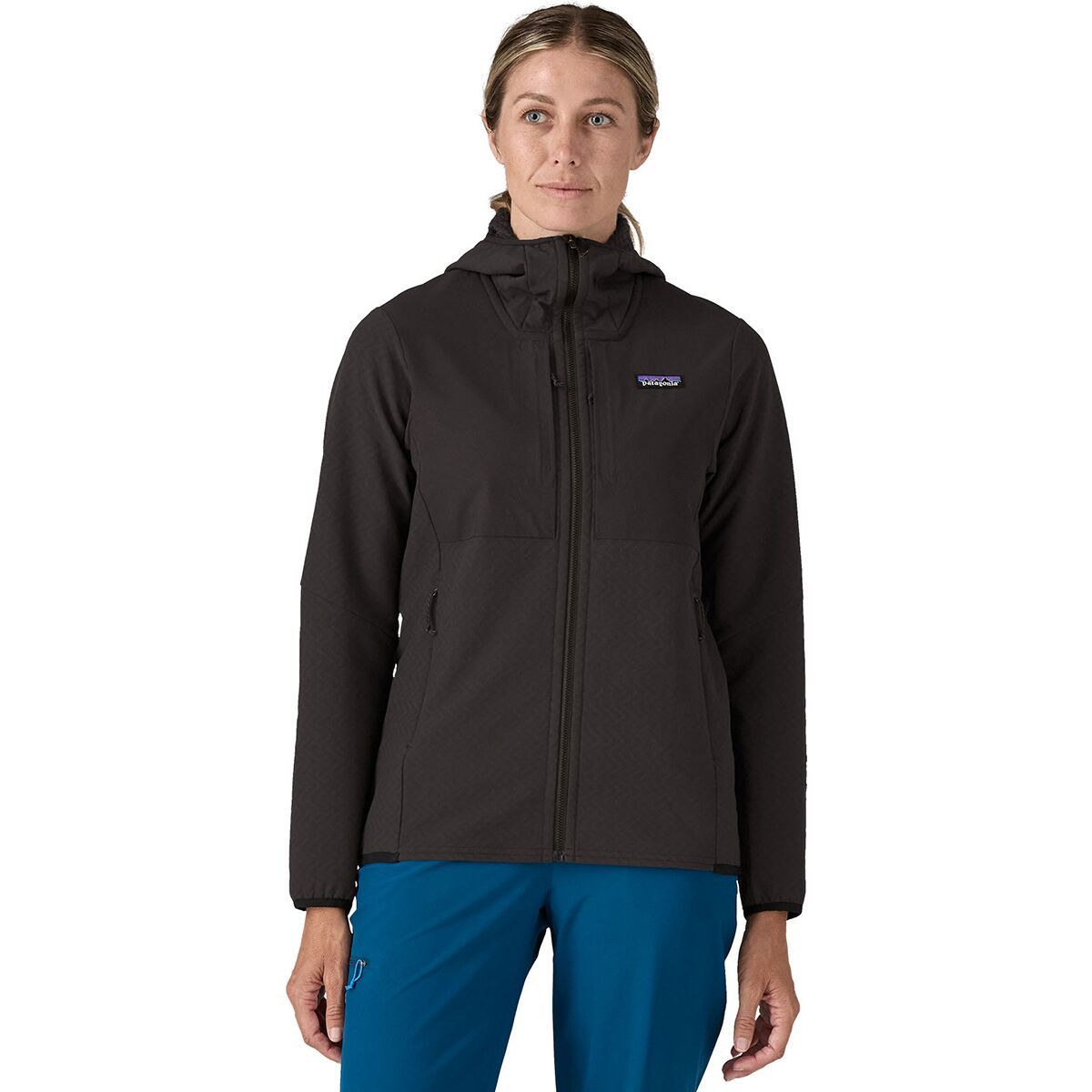 Image of Patagonia R2 CrossStrata Hoodie - Women's Black, M