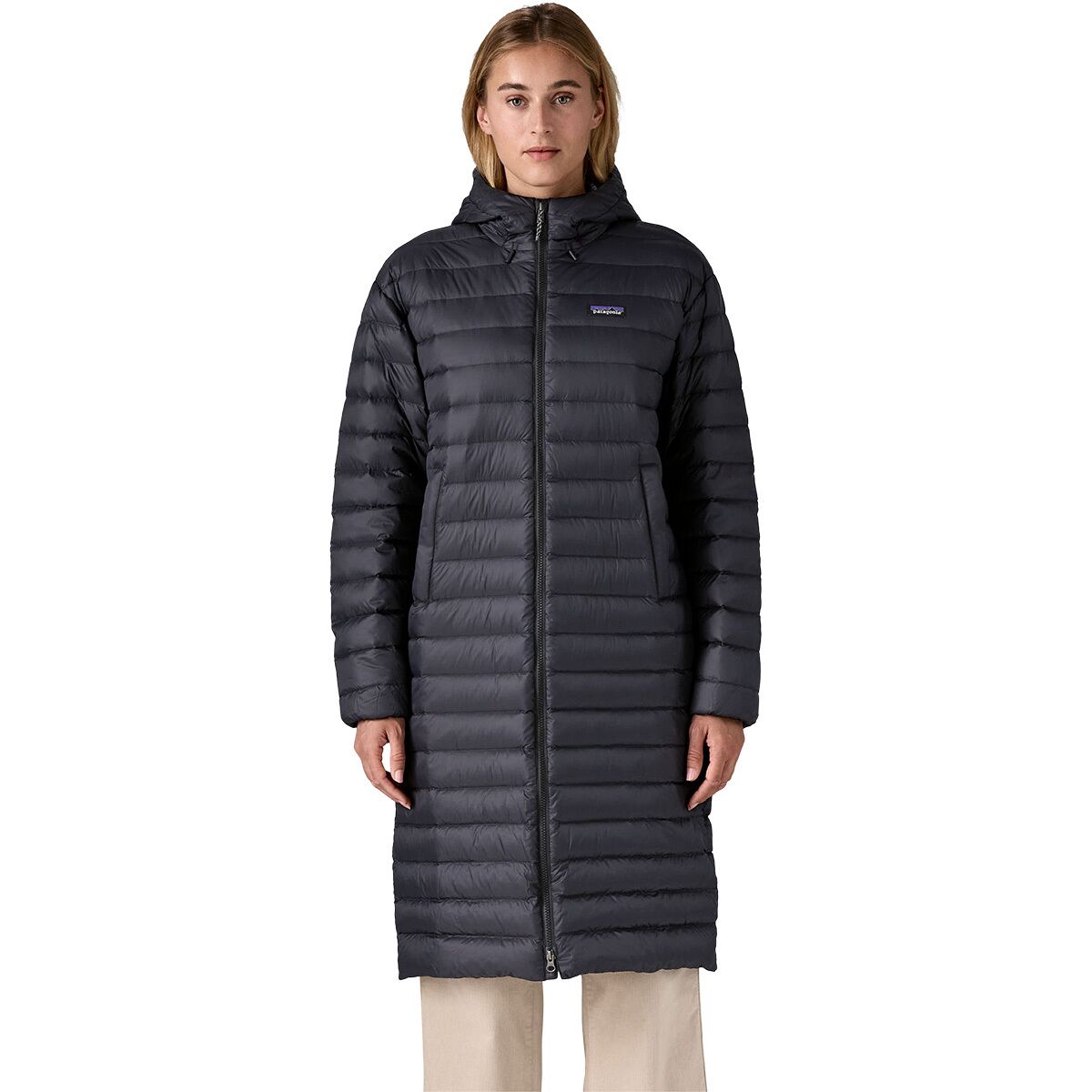 Image of Patagonia Recycled Down Sweater Parka - Women's Black, S