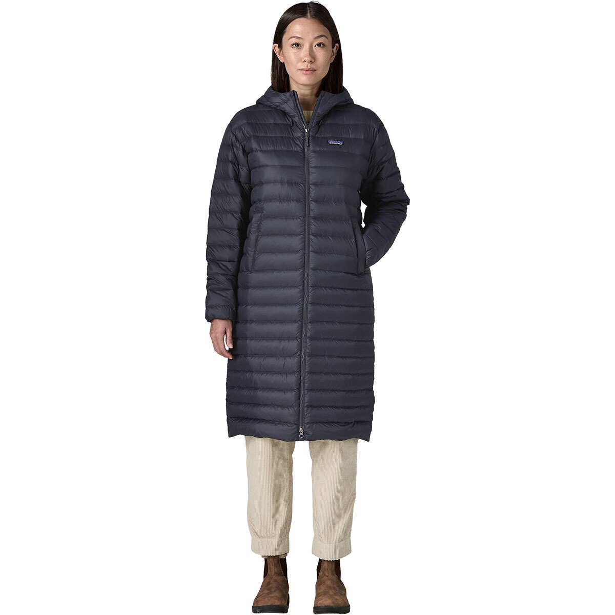 Image of Patagonia Recycled Down Sweater Parka - Women's Sunken Blue, XL