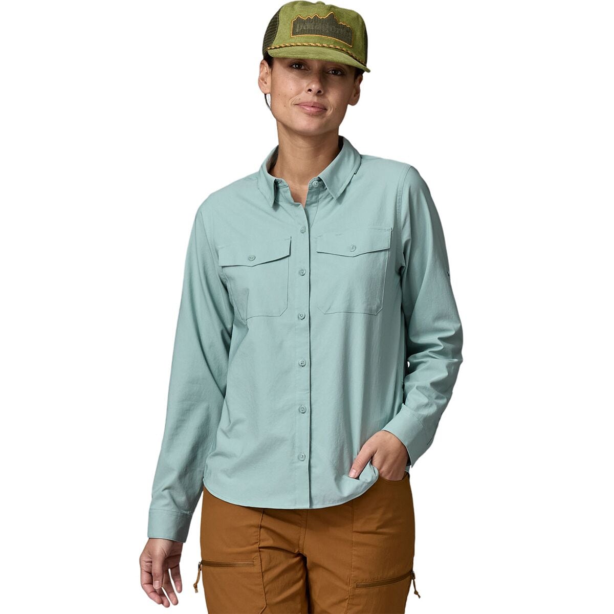 Image of Patagonia Self Guided Long-Sleeve Sun Shirt - Women's Thermal Blue, XL