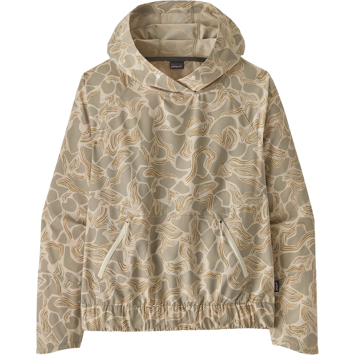 Image of Patagonia Swift Drift Sun Hoodie - Women's Coastal Edge/Natural, L