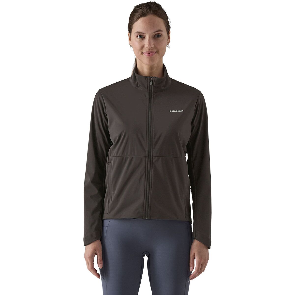 Image of Patagonia Wind Shield Hybrid Jacket - Women's Black, XS
