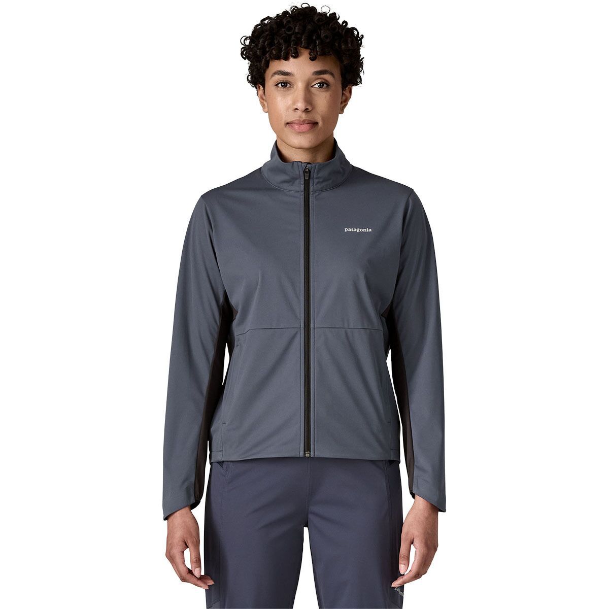 Image of Patagonia Wind Shield Hybrid Jacket - Women's Smolder Blue, M