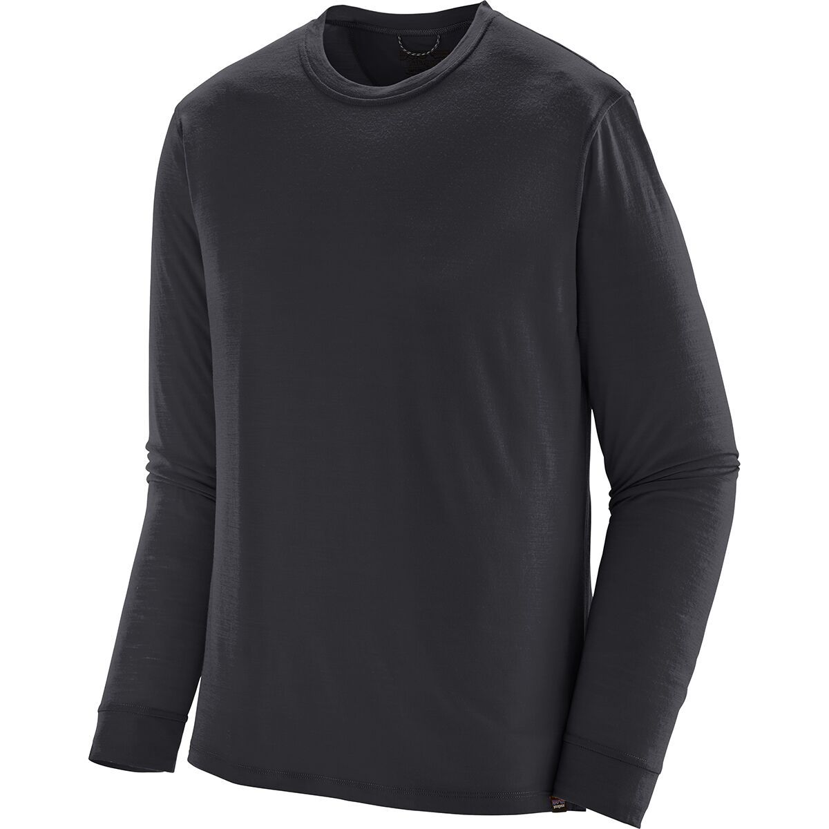 Image of Patagonia Cap Cool Merino Blend Long-Sleeve Shirt - Men's Black, M