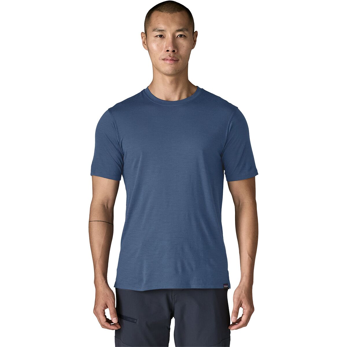 Image of Patagonia Capilene Cool Merino Blend Shirt - Men's Clement Blue, L