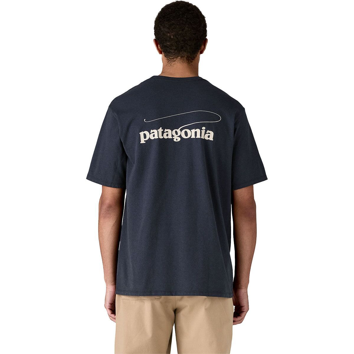 Image of Patagonia Casting Logo Responsibili-Tee - Men's Smolder Blue, L