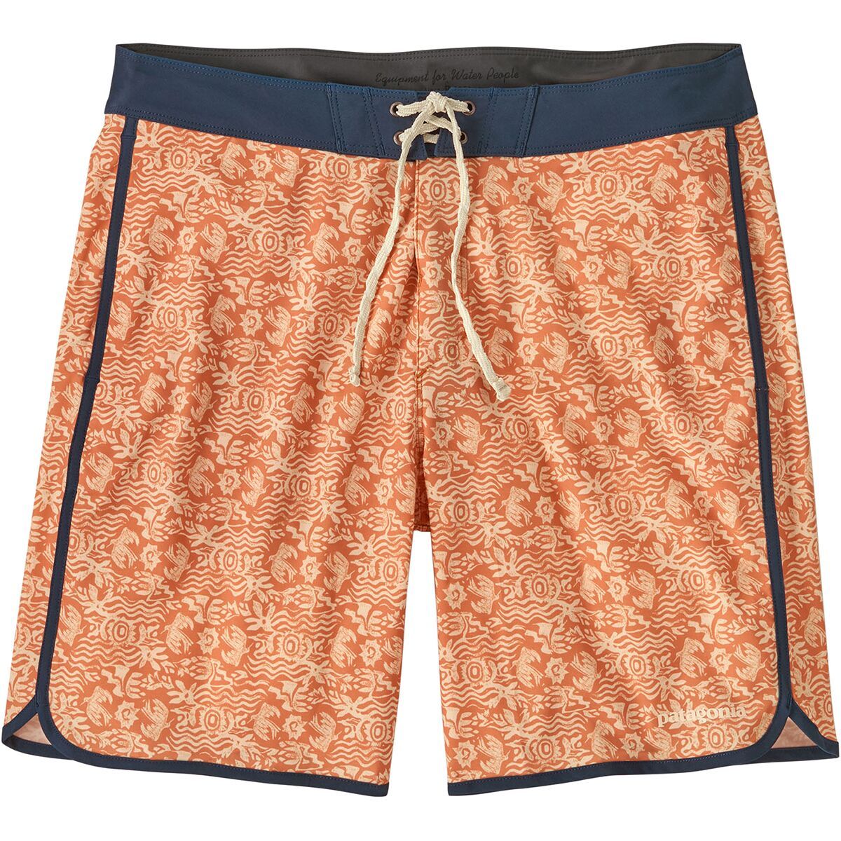 Image of Patagonia Hydropeak Side Shore 18in Boardshort - Men's Mountain Breeze: Sunset Orange, 30