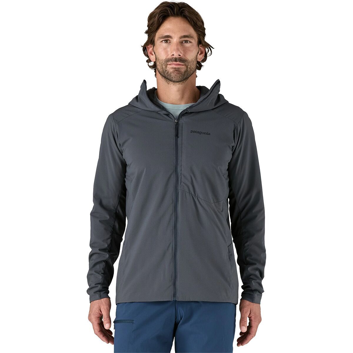 Image of Patagonia Nano-Air Ultralight Full-Zip Hoodie - Men's Smolder Blue, M
