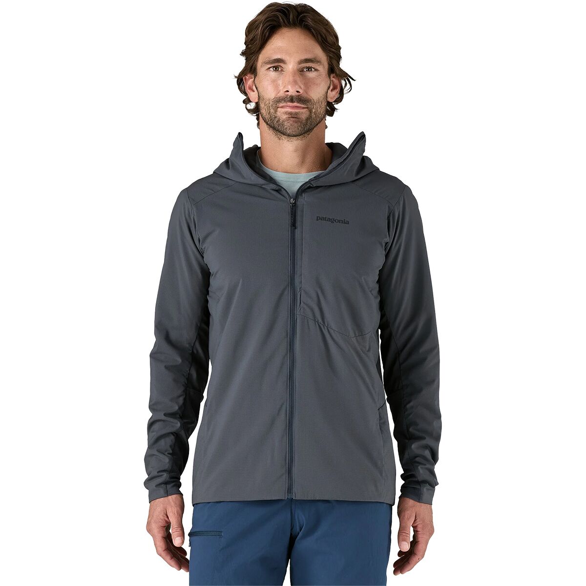 Image of Patagonia Nano-Air Ultralight Full-Zip Hoodie - Men's Smolder Blue, XXL