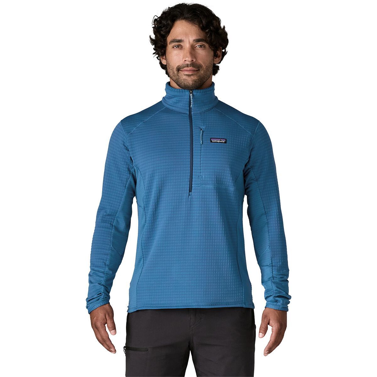 Image of Patagonia R1 Pullover Jacket - Men's Aquatic Blue, XL