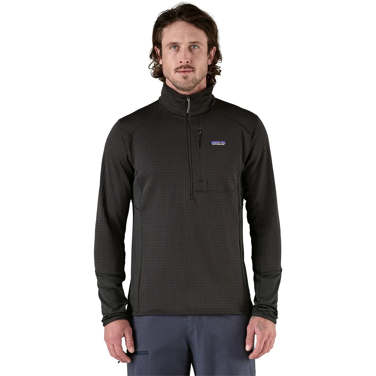 Image of Patagonia R1 Fleece Pullover - Men's Black, M