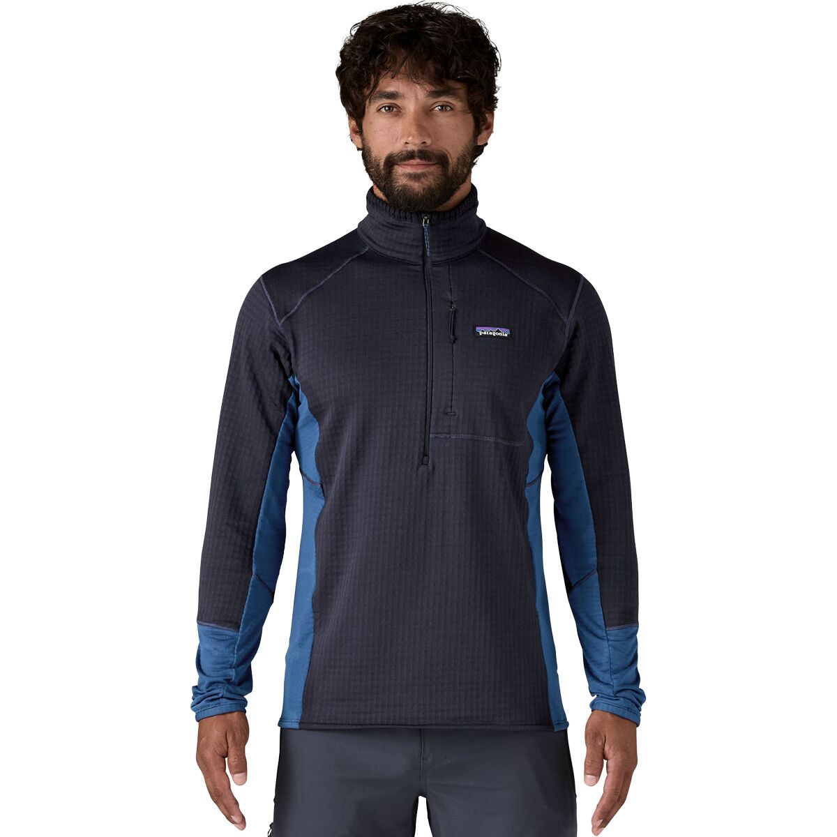 Image of Patagonia R1 Pullover Jacket - Men's Sunken Blue, XXL