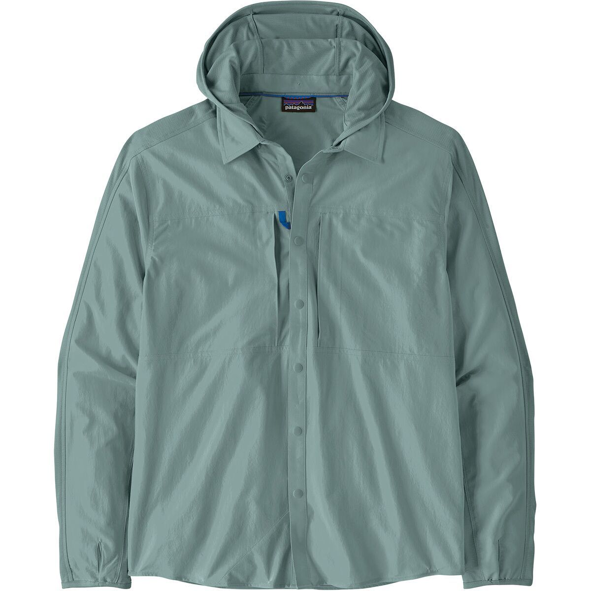 Image of Patagonia River Rambler Hybrid Sun Hoodie - Men's Blue Sage, L