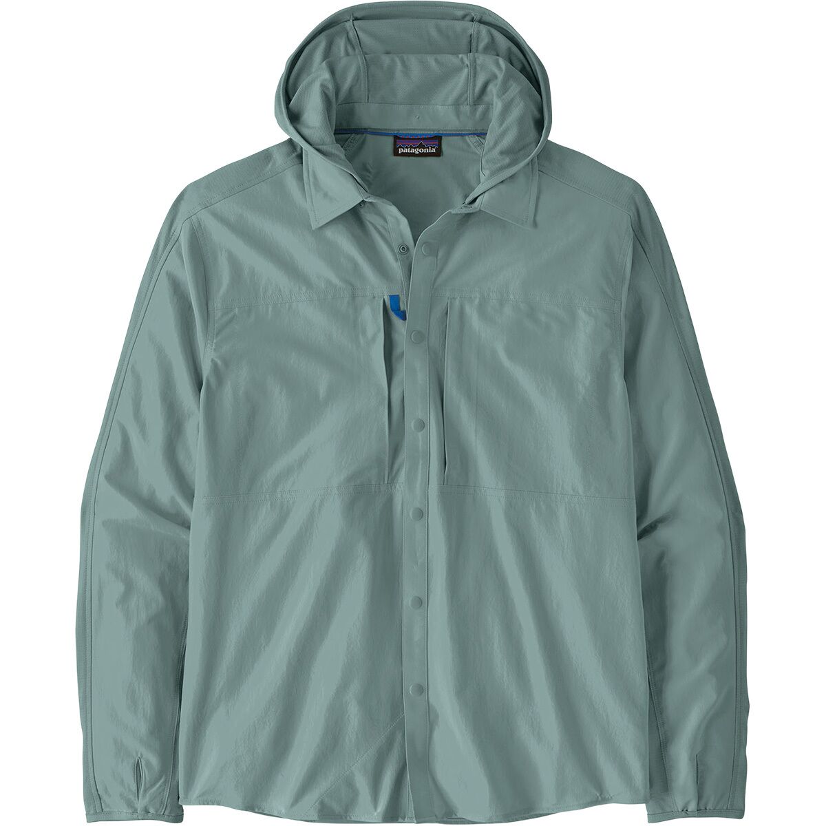 Image of Patagonia River Rambler Hybrid Sun Hoodie - Men's Blue Sage, M