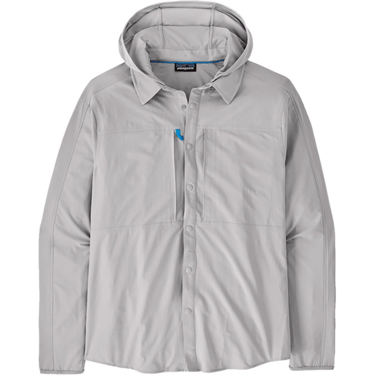 Image of Patagonia River Rambler Hybrid Sun Hoodie - Men's Crisp Grey, L