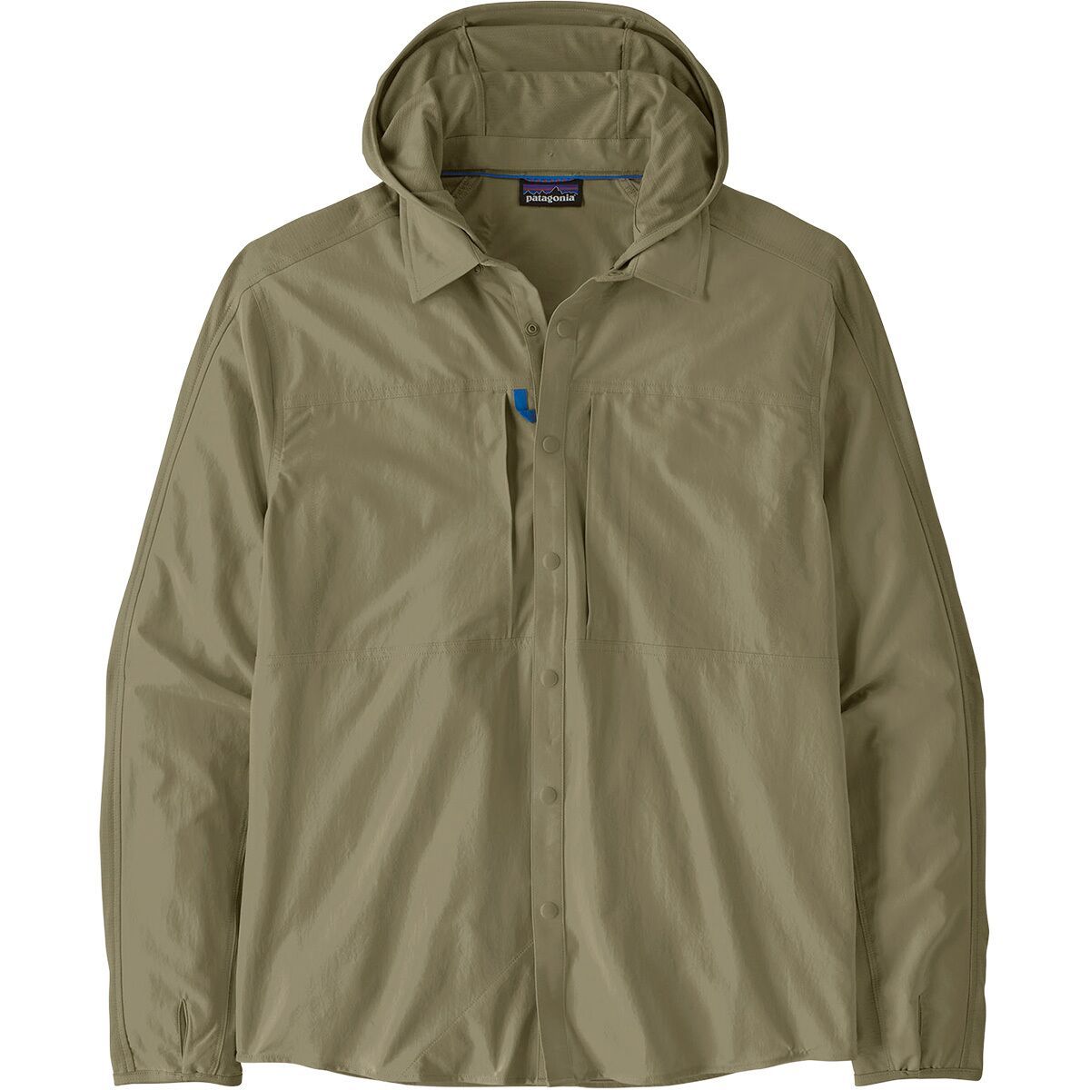 Image of Patagonia River Rambler Hybrid Sun Hoodie - Men's River Rock Green, M