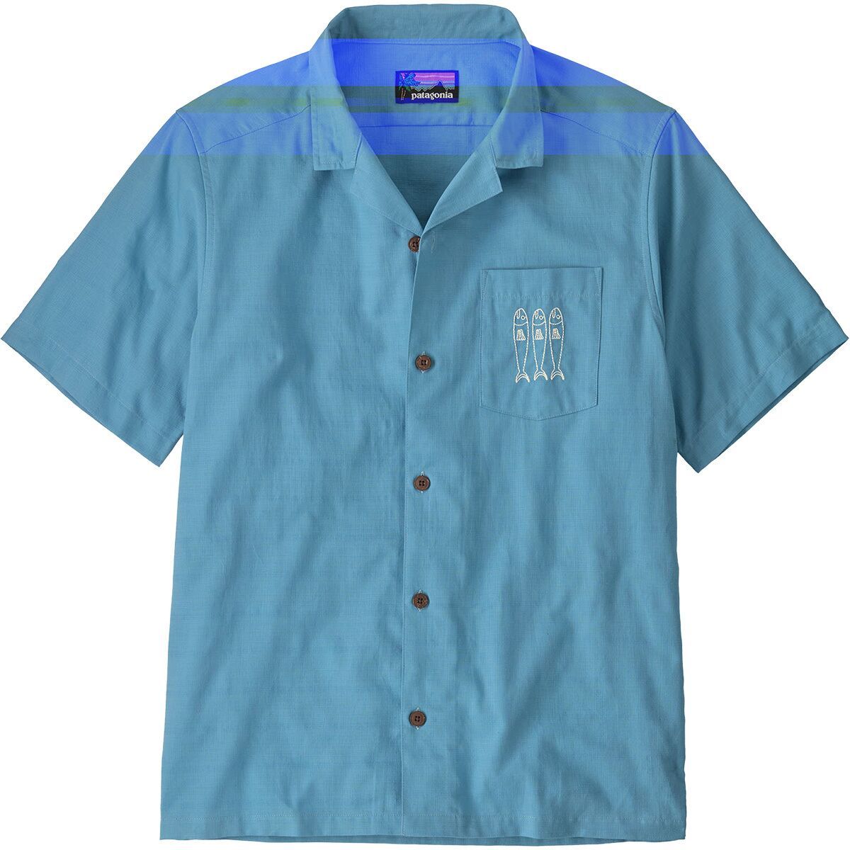 Image of Patagonia Tidal Threads Camp Shirt - Men's In a Tin: Shore Blue, XXL
