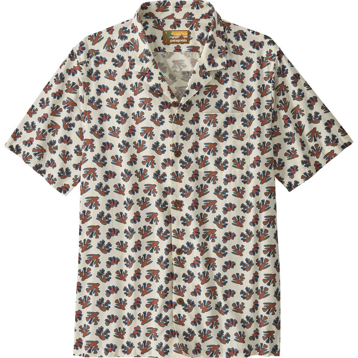 Patagonia Tidal Threads Camp Shirt - Men's Oh Coral: Wool White, XXL