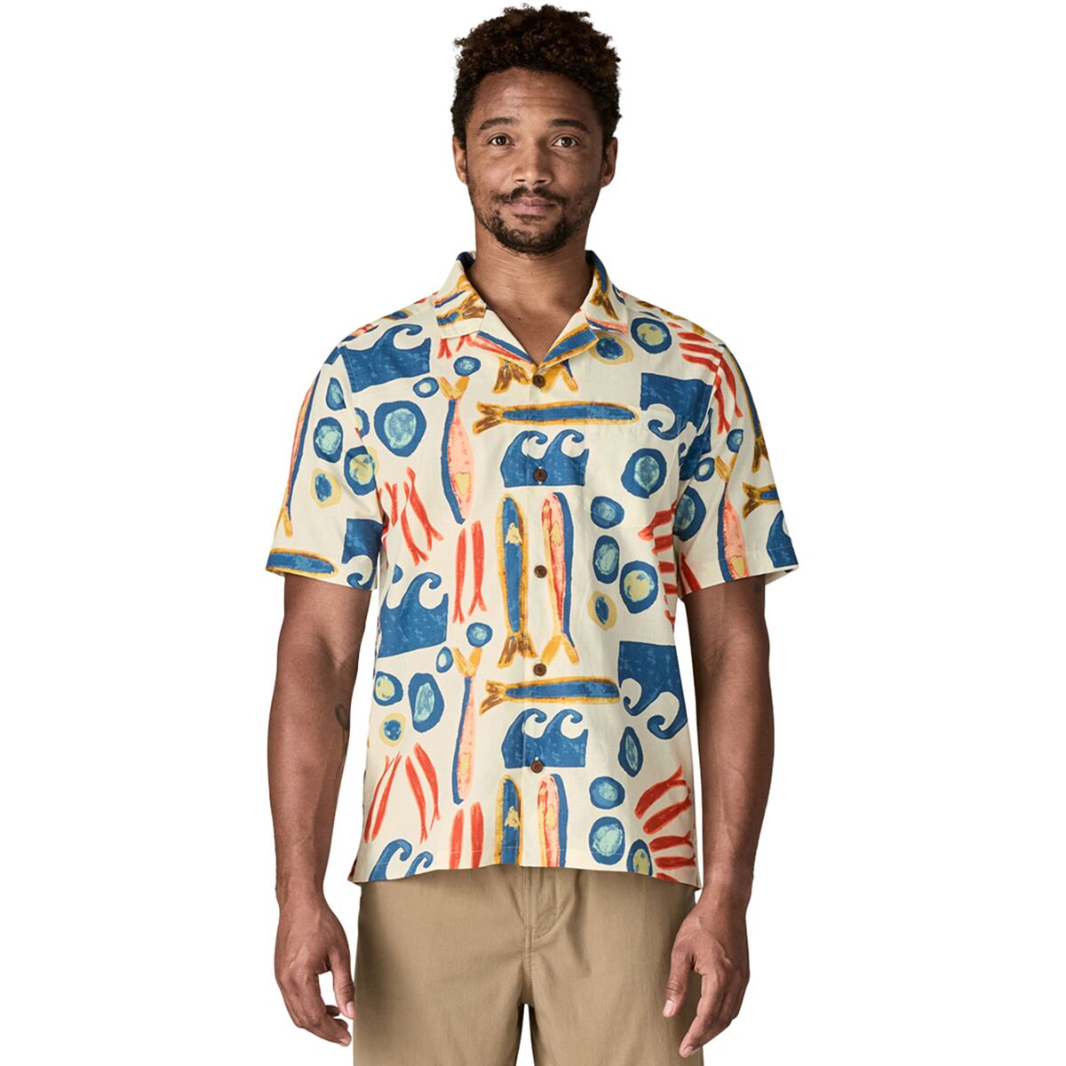 Image of Patagonia Tidal Threads Camp Shirt - Men's Sardines: Natural, S
