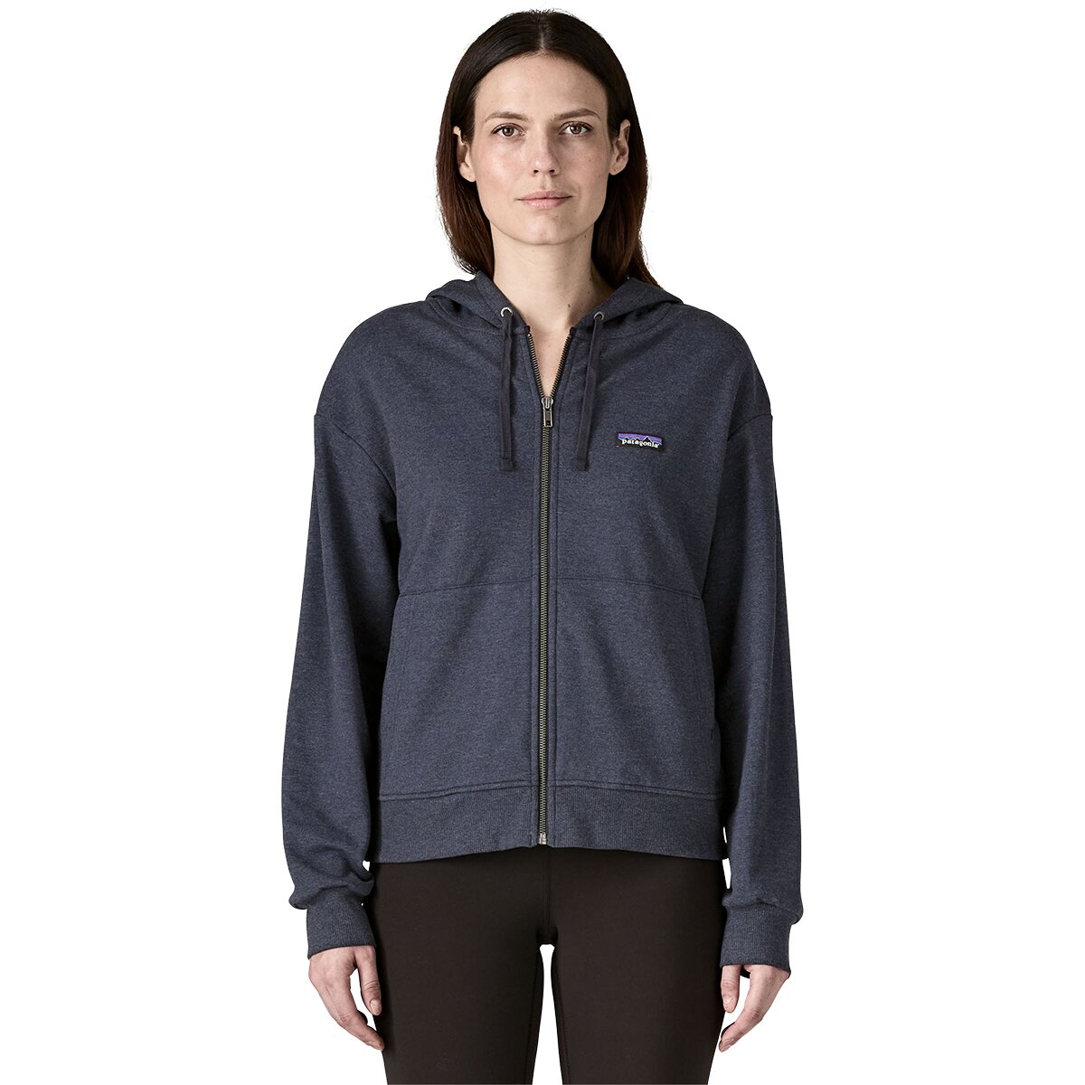 Image of Patagonia Ahnya Full-Zip Hoodie - Women's Sunken Blue, XL