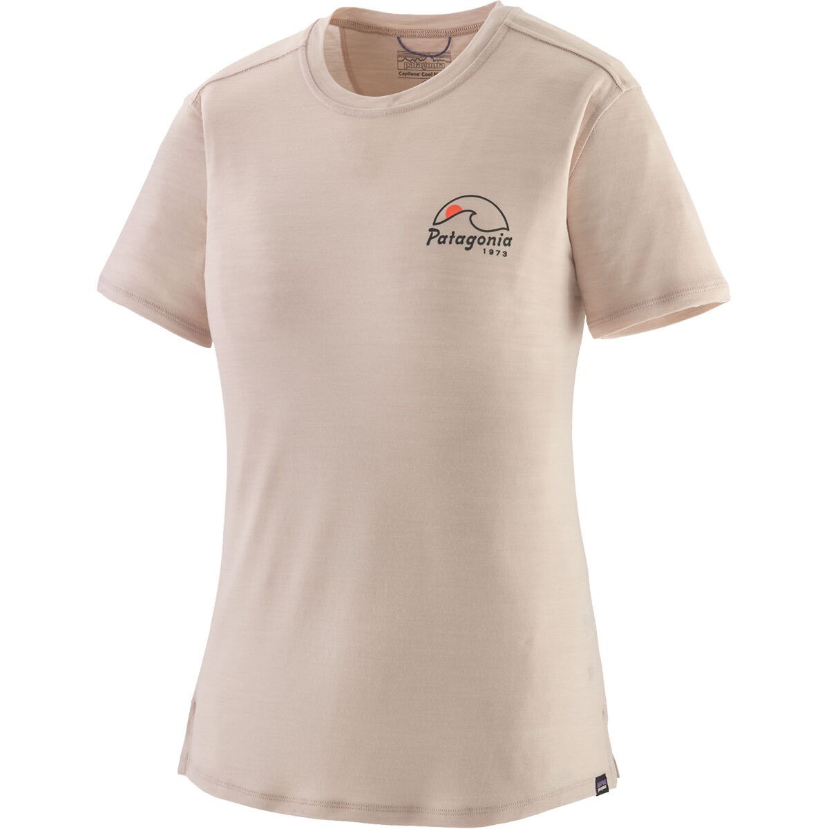 Image of Patagonia Cap Cool Merino Blend Graphic Shirt - Women's Imagine Moon: Shroom Taupe, XS