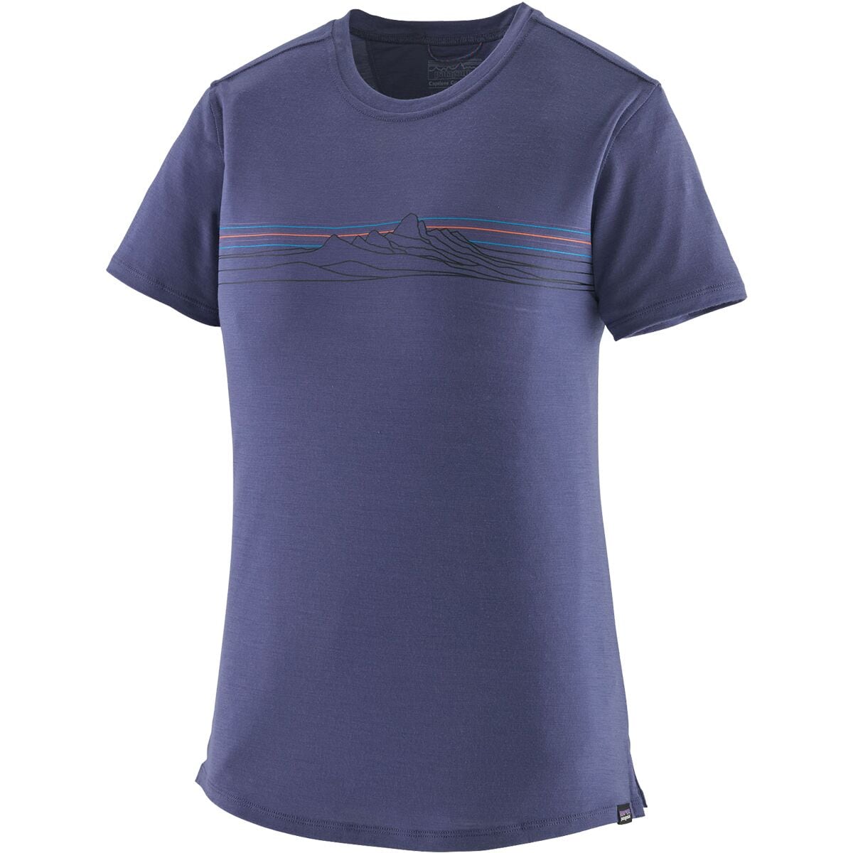 Image of Patagonia Cap Cool Merino Blend Graphic Shirt - Women's Strata Stripe: Solstice Purple, XS